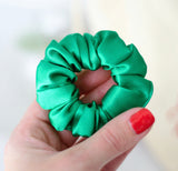 *London* The Luxe Satin Scrunchie - Emerald Green