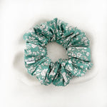 Emerald Floral Scrunchie