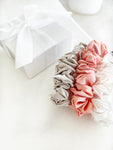 *Chantelle* The Luxe Satin Scrunchie gift set - Coral, Snow & Champagne